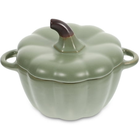

NUOLUX Ceramic Stew Pot Pumpkin Soup Bowl Egg Steaming Bowl Pumpkin Food Bowl for Kitchen