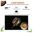 thumbnail image 2 of Electric Cooktop 30 Inch, 5 Burners Induction Stove Top 9200W, Built-in Magnetic Cooktop with LED Touch Screen, 9 Heat Levels, Child Lock & Overheat Protection, 2 of 7