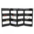 thumbnail image 1 of Organizador de joyas ANGGREK Soporte de exhibición de Aretes Plegable de 4 paneles Negro, 1 of 7