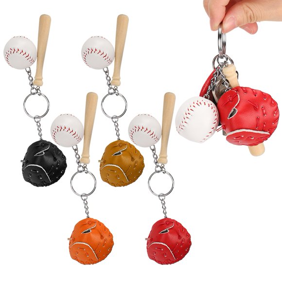 Fashion Key Chain, 4pcs Keychain, Sport Baseball-loving Key Children For Bags