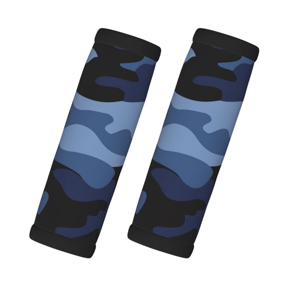 2 Pack Luggage Handle Wraps For Suitcase Comfort Soft Handle Covers Identifier Luggage Makers Covers Wraps Travel Accessories Camouflage Blue