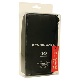 Global Art Canvas Pencil Case, 48-Pencil Capacity, Black 