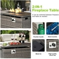 thumbnail image 5 of Aoxun Propane Fire Pit Table with Storage, 40 in CSA Propane Fire Table Rectangular, Auto Ignition Gas Fire Pit for Outside Patio Deck, Oxford Cover, Brown Wicker, 5 of 16