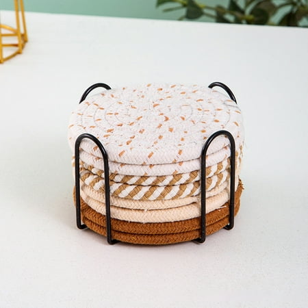 

Naittoop Clearance 2024! 8pcs 4.3-inch Circular Cotton Thread Woven Cotton Rope Woven Meal Mats Pot Mats Kitchen Table Thickened Insulation Mats
