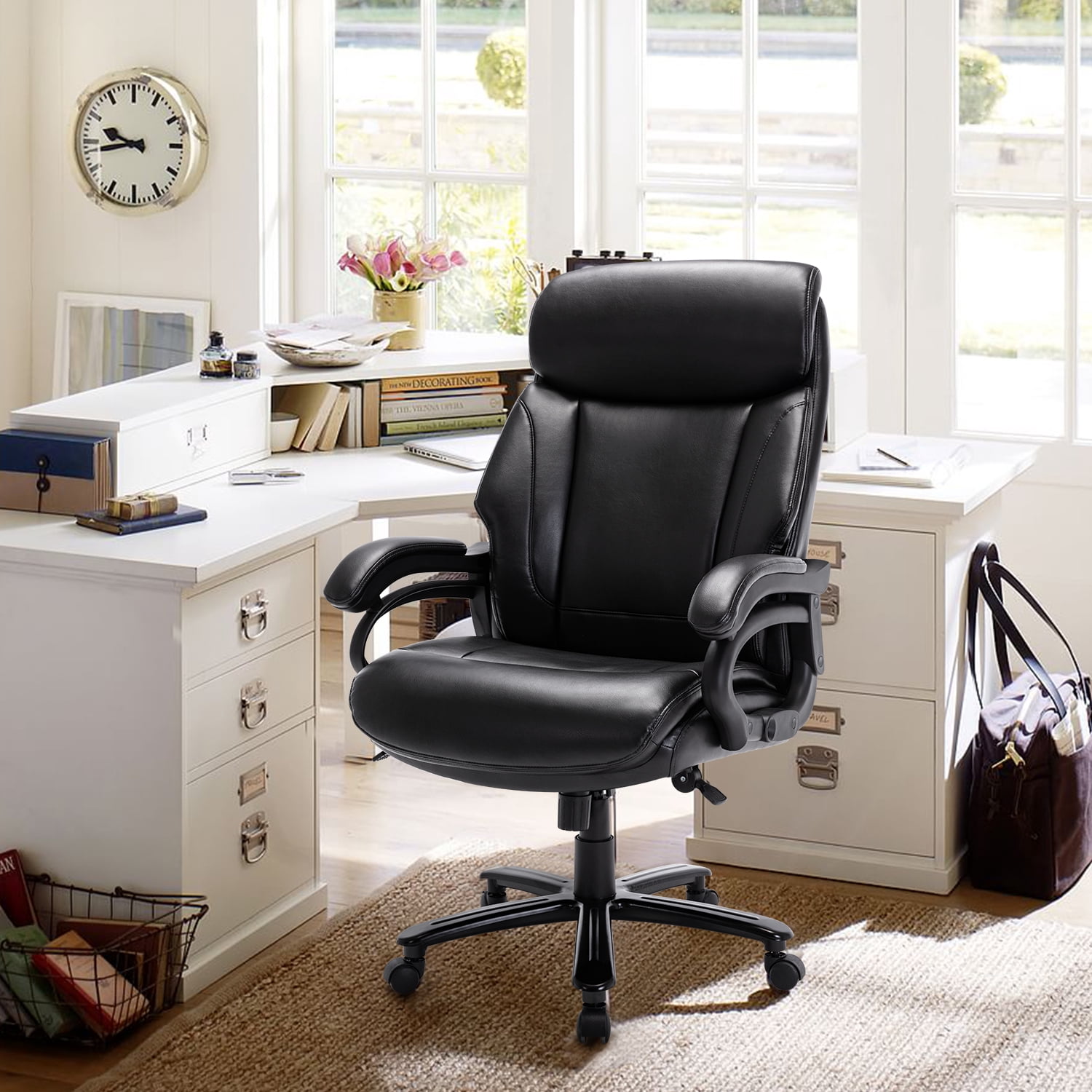 High Back Big & Tall 400lb Bonded Leather Office Chair Large Executive