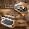 thumbnail image 3 of Unique Bargains Set of 6 Solid Placemats Leather Placemats for Kitchen Dining Black, 3 of 7