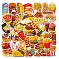 thumbnail image 1 of 50 pegatinas de comida y fruta para niños, pegatinas realistas de comida y fruta para Scrapbo, 1 of 5