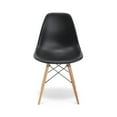thumbnail image 1 of Eiffel Dining Chair Wood Legs in Black, 1 of 2
