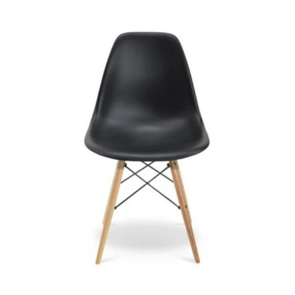 Eiffel Dining Chair Wood Legs in Black