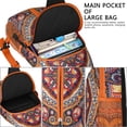thumbnail image 3 of Chic Bohemian Sling Backpack – Vintage Print Crossbody Daypack, Lightweight Anti-Theft Travel Bag with Adjustable Strap & Multiple Compartments, 3 of 5