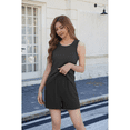 thumbnail image 3 of Conjuntos de Dos Piezas de Verano para Mujer, Conjuntos de Pantalones Cortos, Conjunto A Juego, Ropa de Estar por Casa, Talla S, Negro, 3 of 8