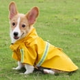 thumbnail image 4 of Frogued Dog Raincoat Waterproof Reflective Strip Adjustable Hooded Jacket Pet Clothes (Yellow,M), 4 of 13