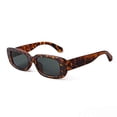 thumbnail image 2 of BUTABY Rectangle Sunglasses for Women Retro Driving Glasses 90’s Vintage Fashion Narrow Square Frame UV400 Protection Leopard Frame Dark Green Lens BUTABY BUTABY, 2 of 2