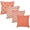 Coral, variant on Accent Home Printed Cushion Covers Set of 4 - Decorative Square Throw Pillow Cover , Indoor & Outdoor Cotton Cushion Cases , Geometric Design Rust Pillowcases for Home Sofa - Bed - Couch 18 x 18 inch