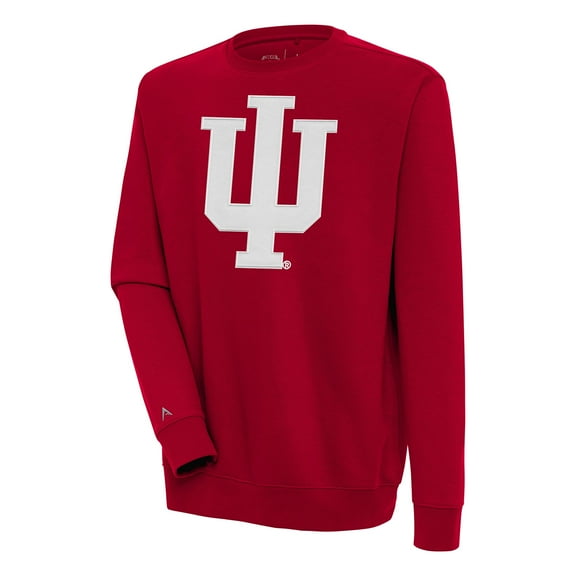 Men's Antigua Red Indiana Hoosiers Victory Pullover Sweatshirt