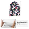 thumbnail image 2 of Kdxio Rabbit And Rose Winter Beanie for Men Women Beanie Knit Hat Cuffed Cap Beanie Knit Chunky Snow Cap, 2 of 6
