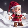 thumbnail image 2 of Tiitstoy Christmas Santa Claus Resin Figurine, 5.9Inch Resin Statues Decoration Funny Santa Statue Figurines for Christmas Home Desktop Garden Tabletop Sculpture Decoration, 2 of 6