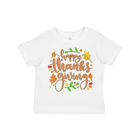 

Inktastic Happy Thanksgiving Fall Design with Leaves Gift Toddler Boy or Toddler Girl T-Shirt