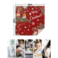 thumbnail image 4 of Merry Christmas Cloth Napkins Set of 8 Reusable Dinner Napkins, Red Xmas Tree Snowflake Poinsettia Winter Cocktail Napkin Washable Table Napkins for Wedding/Holiday Party/Baby Shower 20"x20", 4 of 7