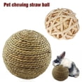 thumbnail image 1 of Small Pet Chew Toys Natural Grass Ball Rabbit Hamster Chewing Bite Toys Parrot Teeth Cleaning Playing Toy Training Pets ProductAAustralia He Qiyong unisex, 1 of 1