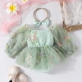 thumbnail image 2 of Infant Baby Girl Photoshoot Clothes Flower Mesh Romper Dress Cake Smash Princess Jumpsuit 1-18M, 2 of 5