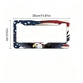 Avdolw Patriotic Aluminum License Plate Frame with US Flag and Eagle ...