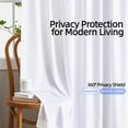 thumbnail image 4 of czcpp-Privacy White Sheer Curtains That Let Light in, Rod Pocket Semi Sheer Privacy Curtains 95 inch Length 2 panels, Soft Velvet Opaque Privacy Draps for Windows Living Room Bedroom French Doors (52, 4 of 4