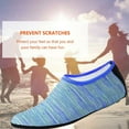 thumbnail image 6 of FIEWESEY Men Women Kids Water Shoes Barefoot Quick-Dry Beach Socks Yoga Swim Sports Exercise Socks For Swim Surfing Snorkeling Yoga Exercise (L,Stripe Blue), 6 of 6