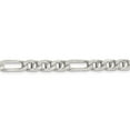 thumbnail image 2 of White Sterling Silver chain Anchor Figaro Men's 22 in 6.5 mm, 2 of 5