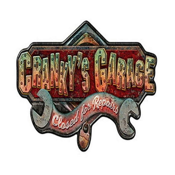 SignMission P-1212 Crankys Garage Crankys Garage Novelty Sign