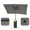 thumbnail image 5 of CHYVARY 10 x 6.5ft LED Outdoor Patio Rectangular Table Umbrellas for Deck, Poolside and Garden, Gray, 5 of 8