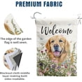 thumbnail image 3 of Spring Summer Garden Flag Floral Golden Retriever Yard Flag Flower Dog Garden Flags for Outside Small Outdoor Welcome Flags 12x18 Double Sided, 3 of 7