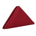 thumbnail image 3 of Your Chair Covers - 10 Pack, Dark Red 20 Inch Lamour Cloth Napkins for Restaurants, Weddings, Dinner or Birthday Parties, 3 of 4