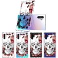 thumbnail image 3 of Galaxy Note 10 Plus Case,Galaxy Note 10 Plus 5G Case, Skull Floral Skeleton Flower Slim Clear Case with Design Shockproof TPU Bumper Protective Cover Case for Samsung Galaxy Note 10 Plus, 3 of 7