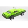 thumbnail image 2 of Christmas Ornament for 1969 Mercuty Cougar Eliminator Lime Green Black Stripes, 2 of 3