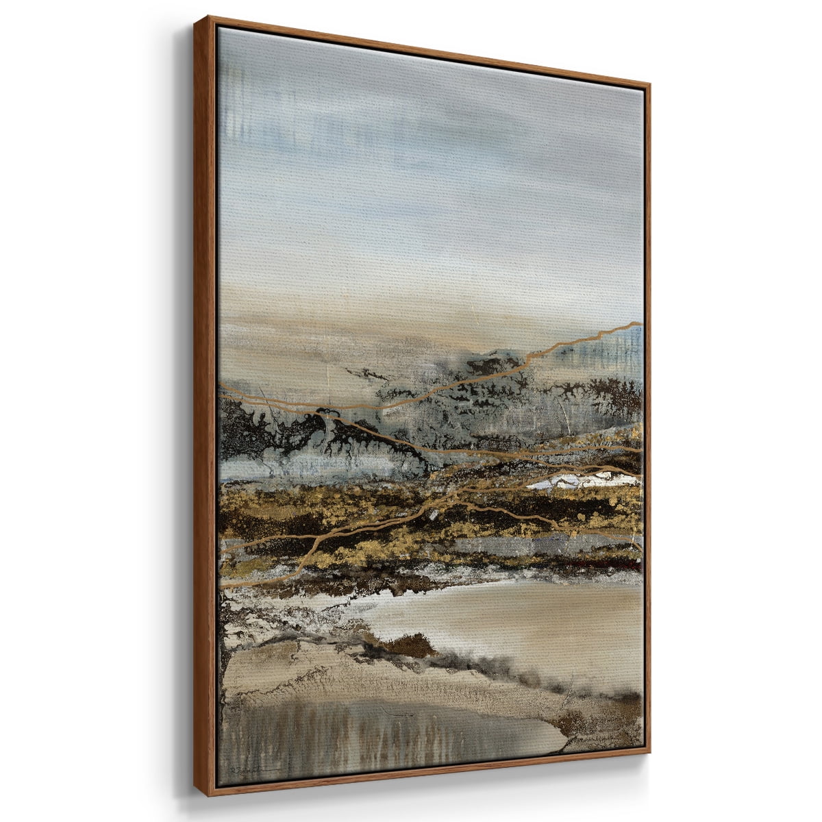 Annual Journey Framed Premium Gallery Wrapped Canvas - Ready to Hang - 25 x 37 - Walnut Floating Frame