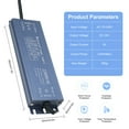 thumbnail image 2 of Adaptateur Transformateur d'Alimentation Interrupteur LED Étanche IP67 AC, 2 of 6