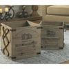 Uttermost Bouchard Rust Sold Fir Wood Crates (Set of 2)