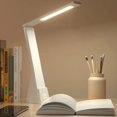 thumbnail image 2 of Lámpara de mesa recargable, moderna lámpara de escritorio LED con pilas, control sensible al tacto, mini lámpara inalámbrica/portátil, viajes, tareas (blanco), 2 of 4