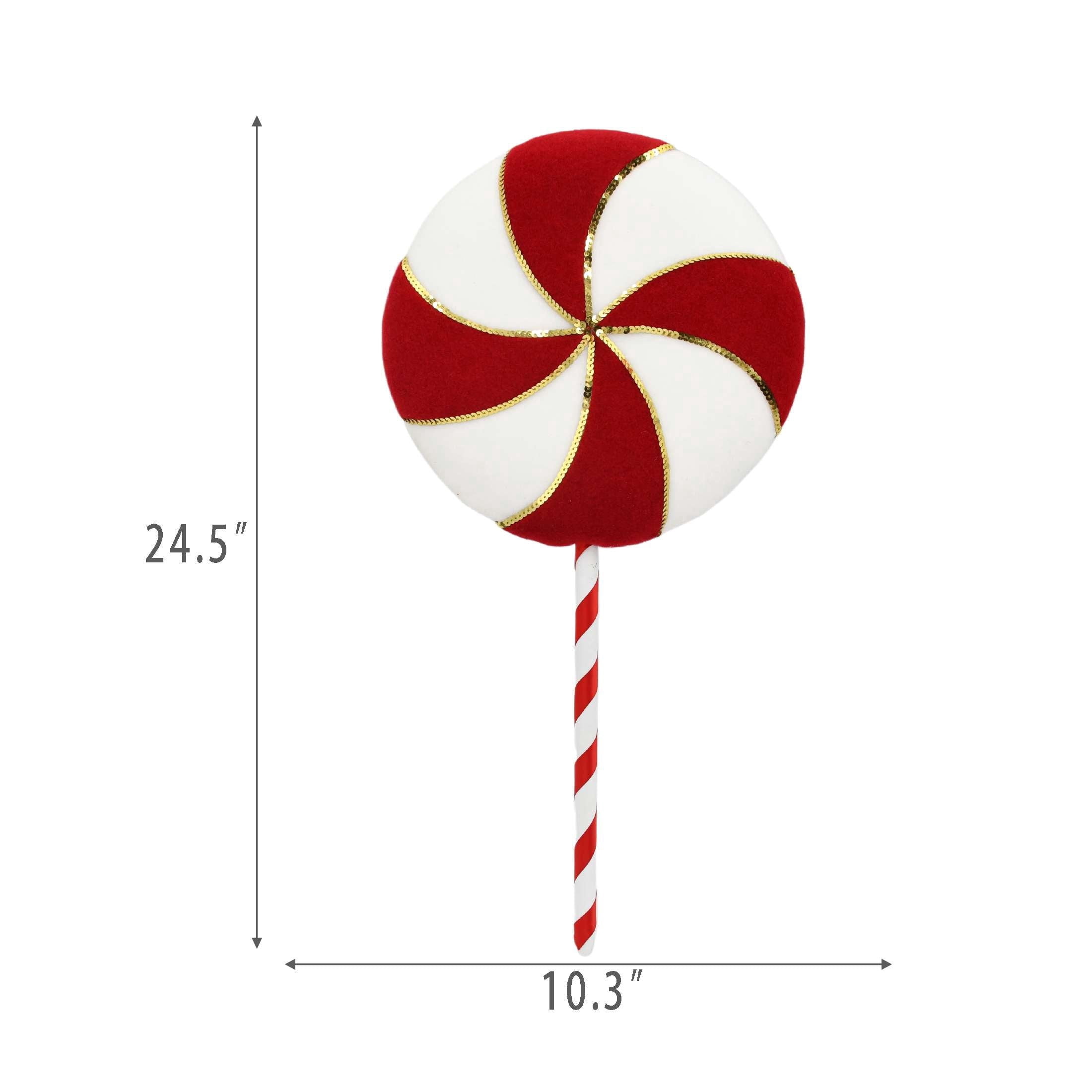 Swirl Lollipop Christmas Yard Stake, Red and White, 24.5", by Holiday Time