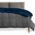 thumbnail image 2 of Bare Home Goose Down Alternative Reversible Comforter, Oversized King, Dark Blue/Gray, 2 of 6