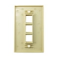 thumbnail image 2 of Construct Pro Single-Gang 3-Port Keystone Wall Plate (Color: Ivory), 2 of 5