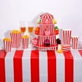 thumbnail image 3 of 14 Pcs Décorations de Fête Thème Carnaval Incluent Support de Cupcakes en Mousse à 3 Niveaux Couverture de Table de Carnaval et Boîtes de Popcorn Rayures Rouges et Blanches Décorations de Carnaval pour Desserts Fête d'Anniversaire de Carnaval, 3 of 4