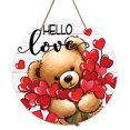 thumbnail image 2 of Xihbxyly Placa de Puerta con Forma de Rosa de San Valentín, Adorable Colgante de Pared de Madera, Artesanía Duradera, Decoración Versátil para El Hogar, Regalo Perfecto para Tus Seres Queridos, Fácil, 2 of 7