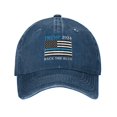 thumbnail image 2 of Trump 2024 Back American The Blue Flag Blue Line 4th Of July Casquette Navy Blue Unisex Leisure Classic Style, 2 of 5