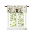 thumbnail image 2 of Kitchen Cafe Valance Curtain for Small Windows,Farmhouse Queen Bee Floral Butterfly Rod Pocket Short Valances Vintage Letter Window Treatment Panel for Living Room/Bedroom/Bathroom,54x18in, 2 of 9