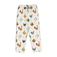 thumbnail image 6 of Uemuo Funny Chicken Pattern Women's Wide Leg Palazzo Lounge Pants with Pockets Light Weight Loose Comfy Casual Pajama Pants-X-Large, 6 of 9