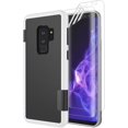 thumbnail image 1 of HAHDAXIA Galaxy S9 Plus Case, Galaxy S9+ Case with 2 Pack HD Soft Screen Protector, Contrasting Colors Ultra Slim One-Piece Anti-Slip Rugged Soft TPU Bumper Shockproof Case Cover for Galaxy S, 1 of 6