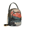 thumbnail image 7 of FORMRS Crossbody Bag for Women Quilted Travel Shoulder Cell Phone Purse with Chain Strap Handbag, Mountains at Dawn, 7 of 7