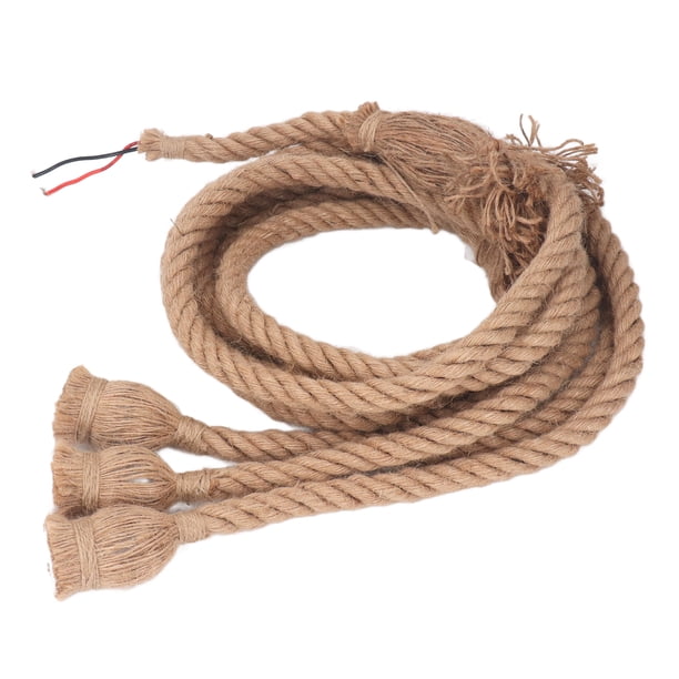 Lámpara De Techo Vintage Con Cuerda De Cáñamo, Fácil De Hacer Bricolaje, Altura Ajustable Rústica De 6,6 Pies, Luz Colgante De 100-240 V, Cuerda De Cáñamo Vintage Para